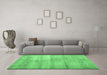 Machine Washable Persian Emerald Green Traditional Area Rugs in a Living Room,, wshtr2063emgrn