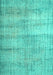 Machine Washable Persian Turquoise Traditional Area Rugs, wshtr2063turq