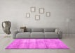 Machine Washable Persian Pink Traditional Rug in a Living Room, wshtr2063pnk