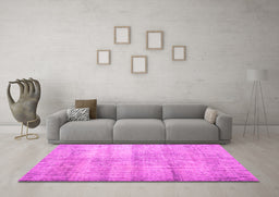 Machine Washable Persian Pink Traditional Rug in a Living Room, wshtr2063pnk