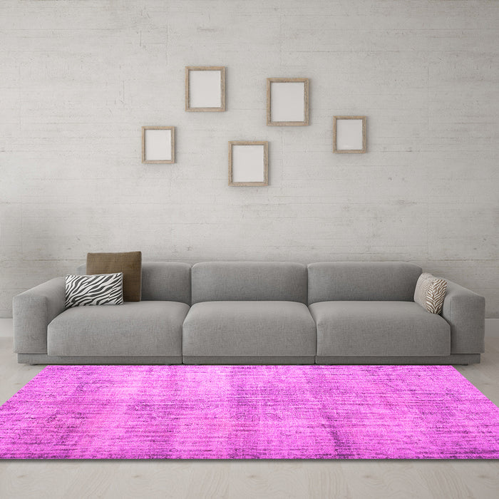Machine Washable Persian Pink Traditional Rug in a Living Room, wshtr2063pnk