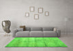 Machine Washable Persian Green Traditional Area Rugs in a Living Room,, wshtr2063grn