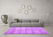 Machine Washable Persian Purple Traditional Area Rugs in a Living Room, wshtr2063pur