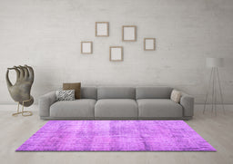 Machine Washable Persian Purple Traditional Area Rugs in a Living Room, wshtr2063pur
