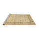 Sideview of Machine Washable Traditional Gold Rug, wshtr2064