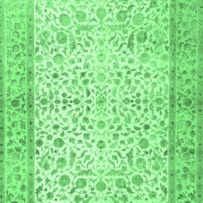 Oriental Emerald Green Traditional Rug, tr2064emgrn