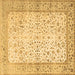 Square Oriental Brown Traditional Rug, tr2064brn