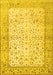 Machine Washable Oriental Yellow Traditional Rug, wshtr2064yw