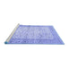 Sideview of Machine Washable Oriental Blue Traditional Rug, wshtr2064blu