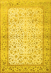 Oriental Yellow Traditional Rug, tr2064yw