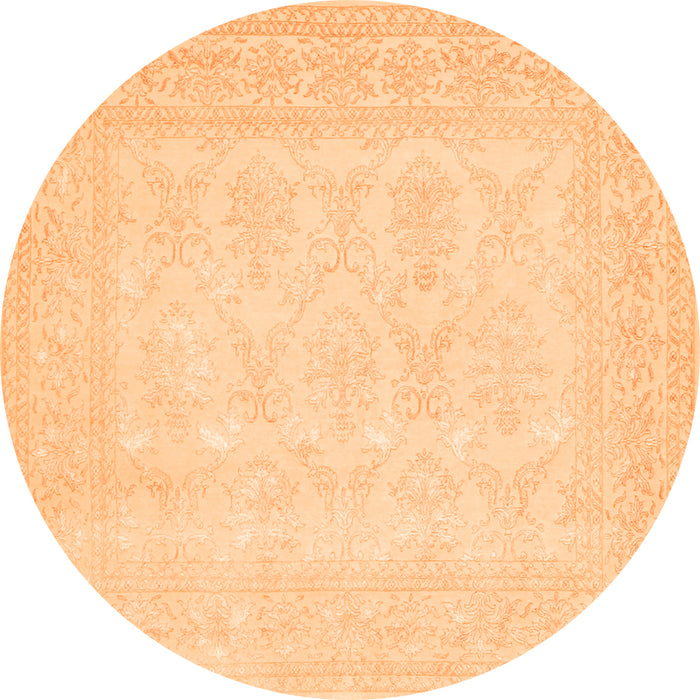 Machine Washable Persian Orange Traditional Area Rugs, wshtr2065org