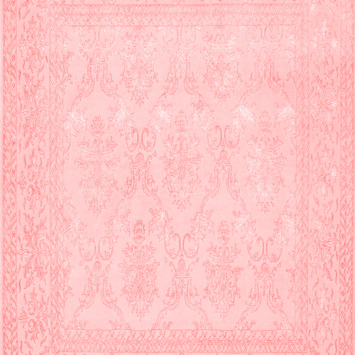 Machine Washable Persian Red Traditional Rug, wshtr2065red