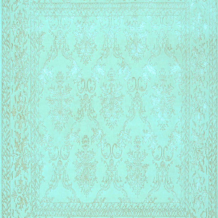Machine Washable Persian Light Blue Traditional Rug, wshtr2065lblu