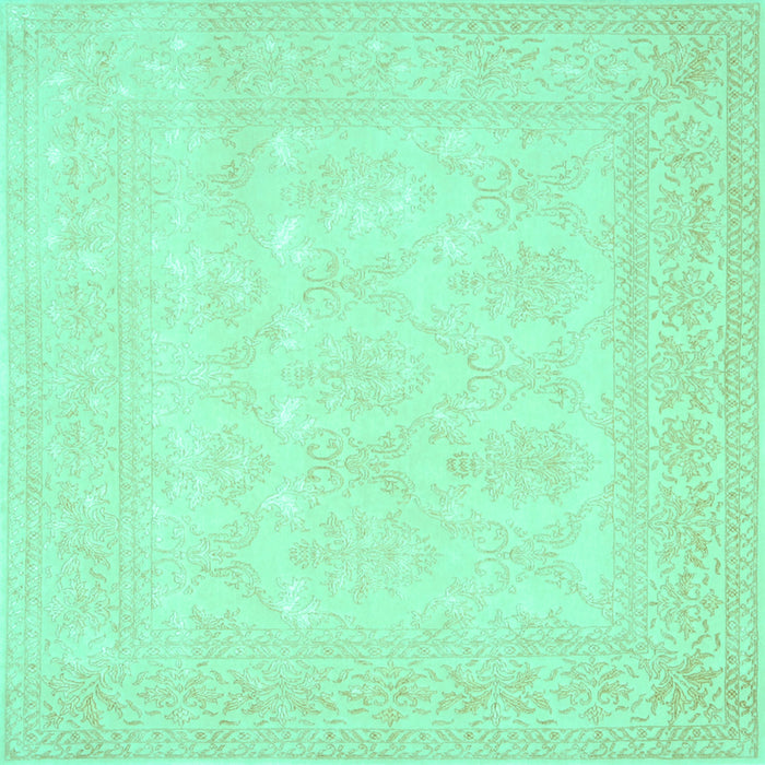 Square Persian Turquoise Traditional Rug, tr2065turq