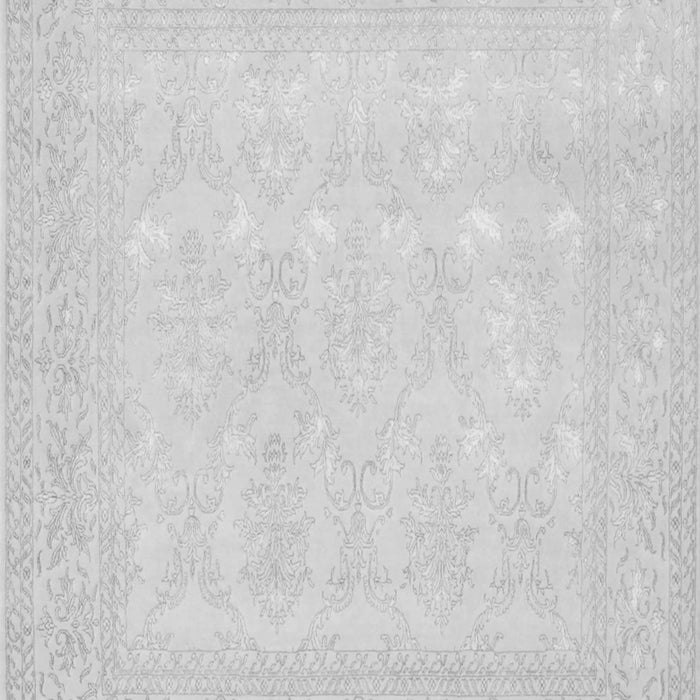 Serging Thickness of Machine Washable Persian Gray Traditional Rug, wshtr2065gry