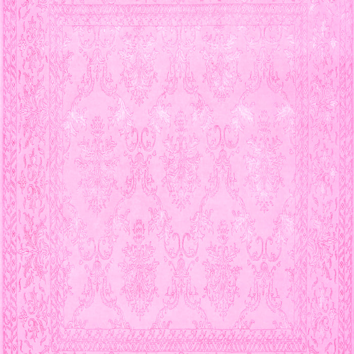 Machine Washable Persian Pink Traditional Rug, wshtr2065pnk