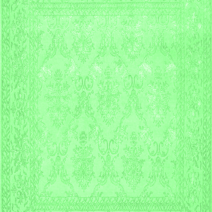 Machine Washable Persian Emerald Green Traditional Area Rugs, wshtr2065emgrn