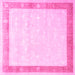 Square Persian Pink Traditional Rug, tr2066pnk