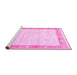Sideview of Machine Washable Persian Pink Traditional Rug, wshtr2066pnk