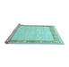 Sideview of Machine Washable Persian Light Blue Traditional Rug, wshtr2066lblu