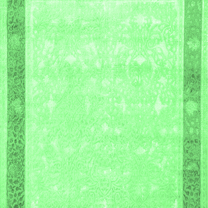 Machine Washable Persian Emerald Green Traditional Area Rugs, wshtr2066emgrn