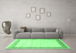 Machine Washable Persian Emerald Green Traditional Area Rugs in a Living Room,, wshtr2066emgrn