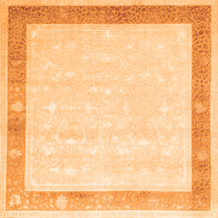 Serging Thickness of Persian Orange Traditional Rug, tr2066org