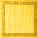 Square Persian Yellow Traditional Rug, tr2066yw