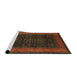 Sideview of Machine Washable Traditional Night Red Rug, wshtr2067