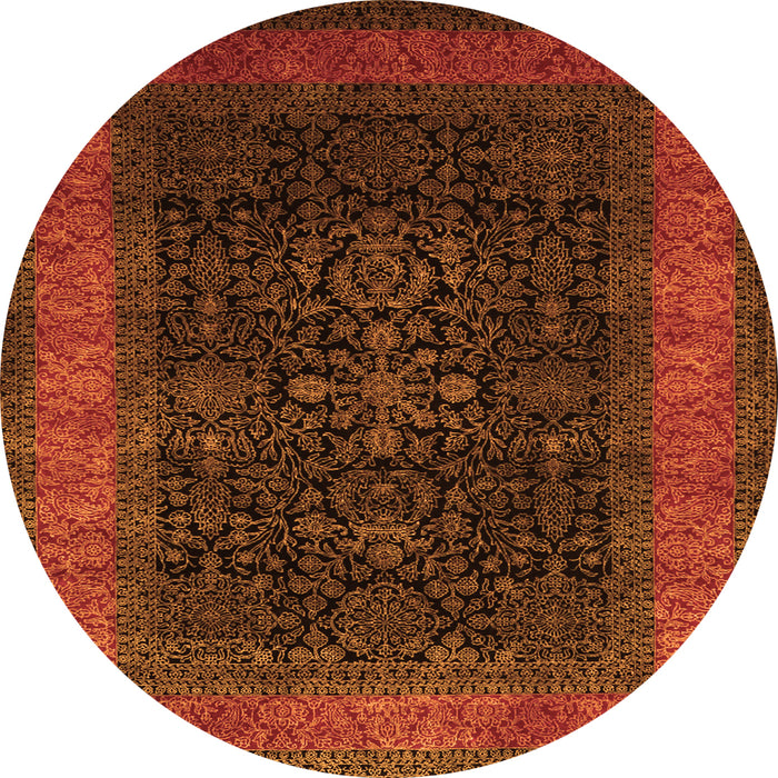 Square Persian Orange Traditional Rug, tr2067org