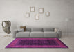 Machine Washable Persian Purple Traditional Area Rugs in a Living Room, wshtr2067pur