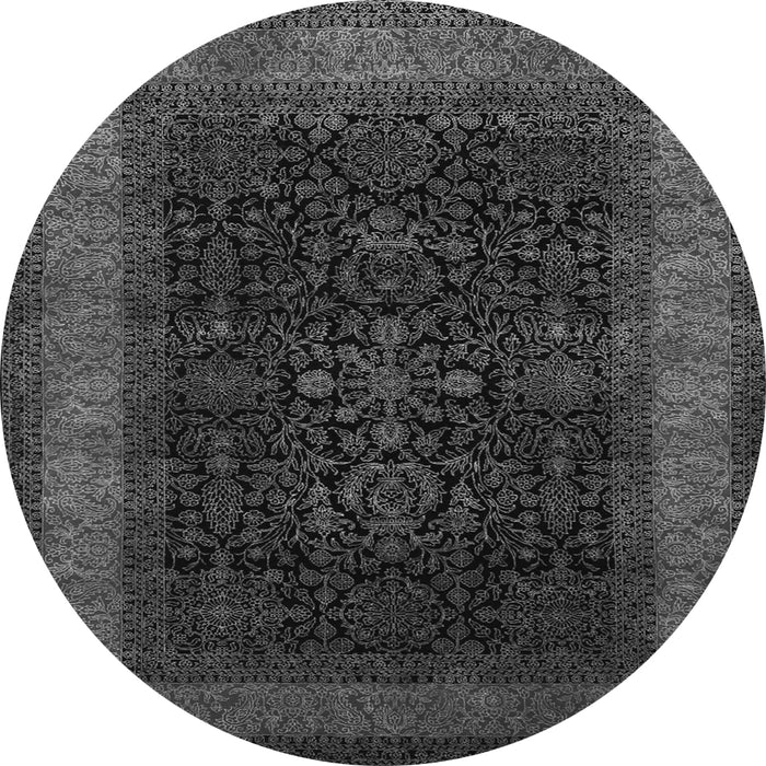 Machine Washable Persian Gray Traditional Rug, wshtr2067gry
