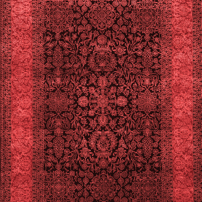 Machine Washable Persian Red Traditional Rug, wshtr2067red