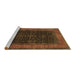 Sideview of Machine Washable Persian Brown Traditional Rug, wshtr2067brn