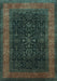 Machine Washable Persian Light Blue Traditional Rug, wshtr2067lblu