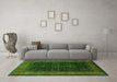 Machine Washable Persian Green Traditional Area Rugs in a Living Room,, wshtr2067grn