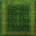 Serging Thickness of Persian Green Traditional Rug, tr2067grn