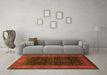 Machine Washable Persian Orange Traditional Area Rugs in a Living Room, wshtr2067org