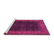 Sideview of Machine Washable Persian Pink Traditional Rug, wshtr2067pnk