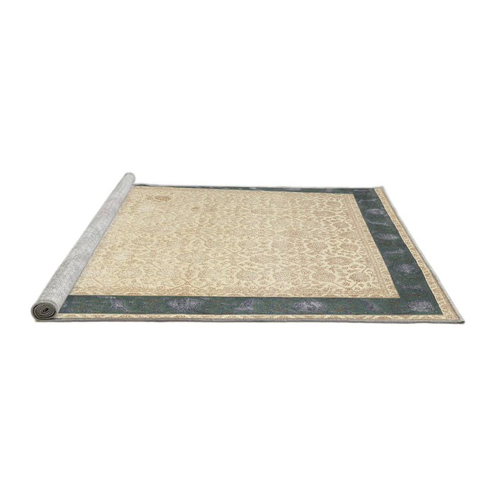 Sideview of Machine Washable Traditional Gold Rug, wshtr2068