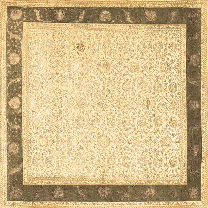 Square Persian Brown Traditional Rug, tr2068brn