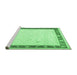 Sideview of Machine Washable Persian Emerald Green Traditional Area Rugs, wshtr2068emgrn