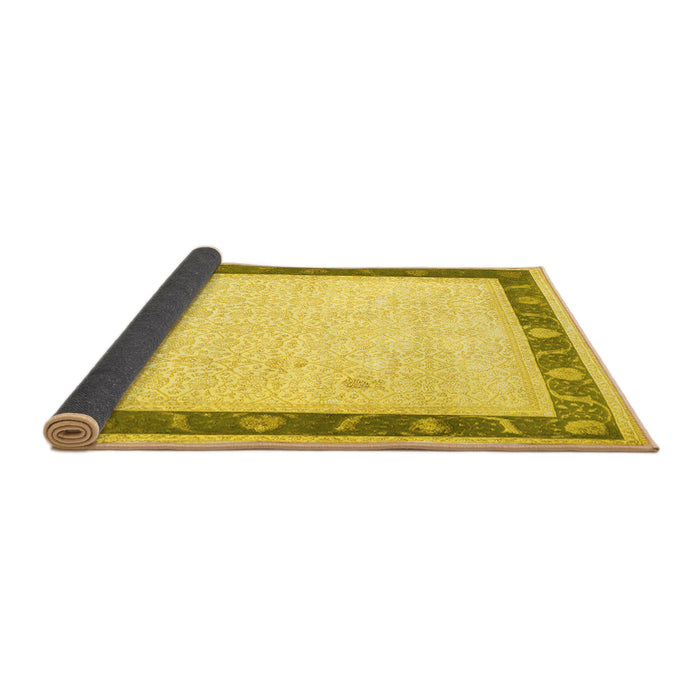 Sideview of Persian Yellow Traditional Rug, tr2068yw