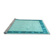 Sideview of Machine Washable Persian Light Blue Traditional Rug, wshtr2068lblu