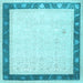 Square Persian Light Blue Traditional Rug, tr2068lblu