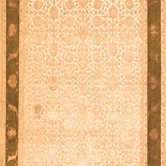 Serging Thickness of Machine Washable Persian Orange Traditional Area Rugs, wshtr2068org