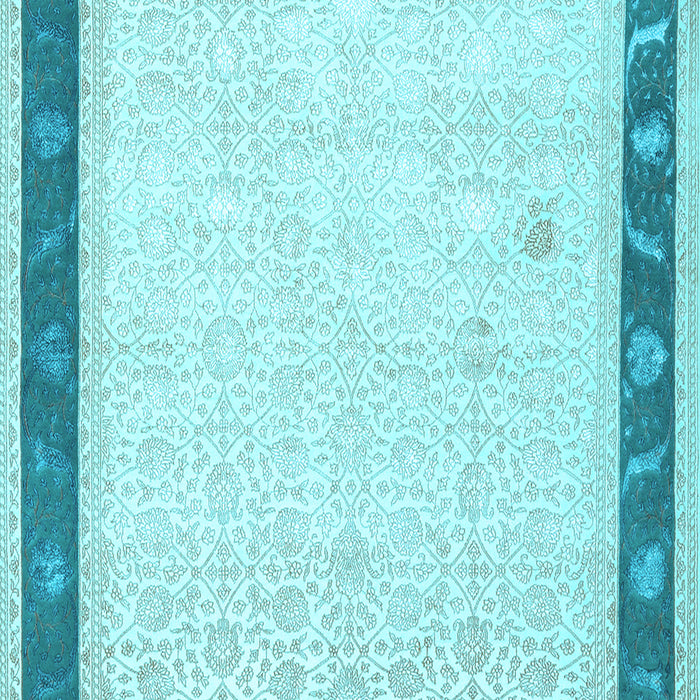 Machine Washable Persian Light Blue Traditional Rug, wshtr2068lblu