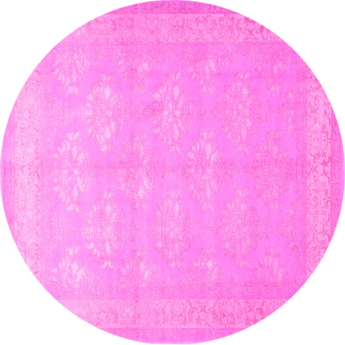 Round Persian Pink Traditional Rug, tr2069pnk