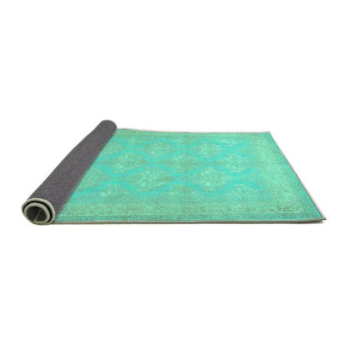 Sideview of Persian Turquoise Traditional Rug, tr2069turq