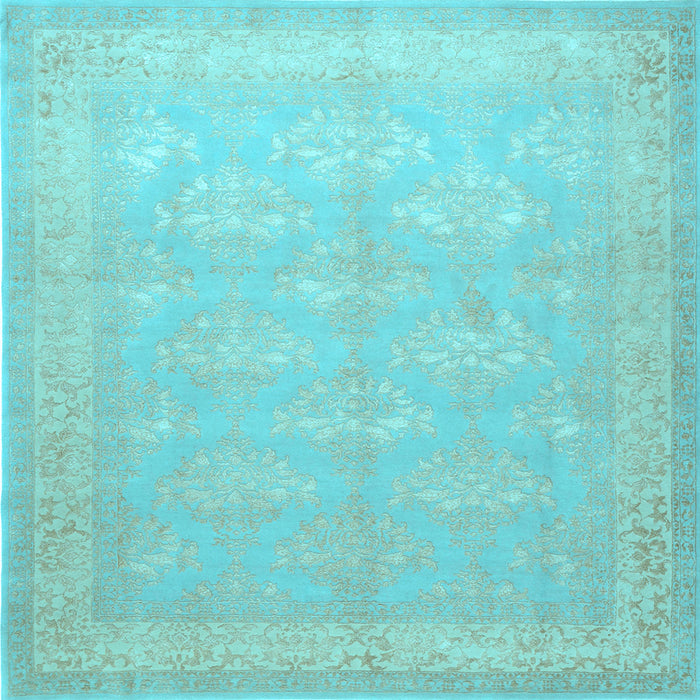Square Persian Light Blue Traditional Rug, tr2069lblu